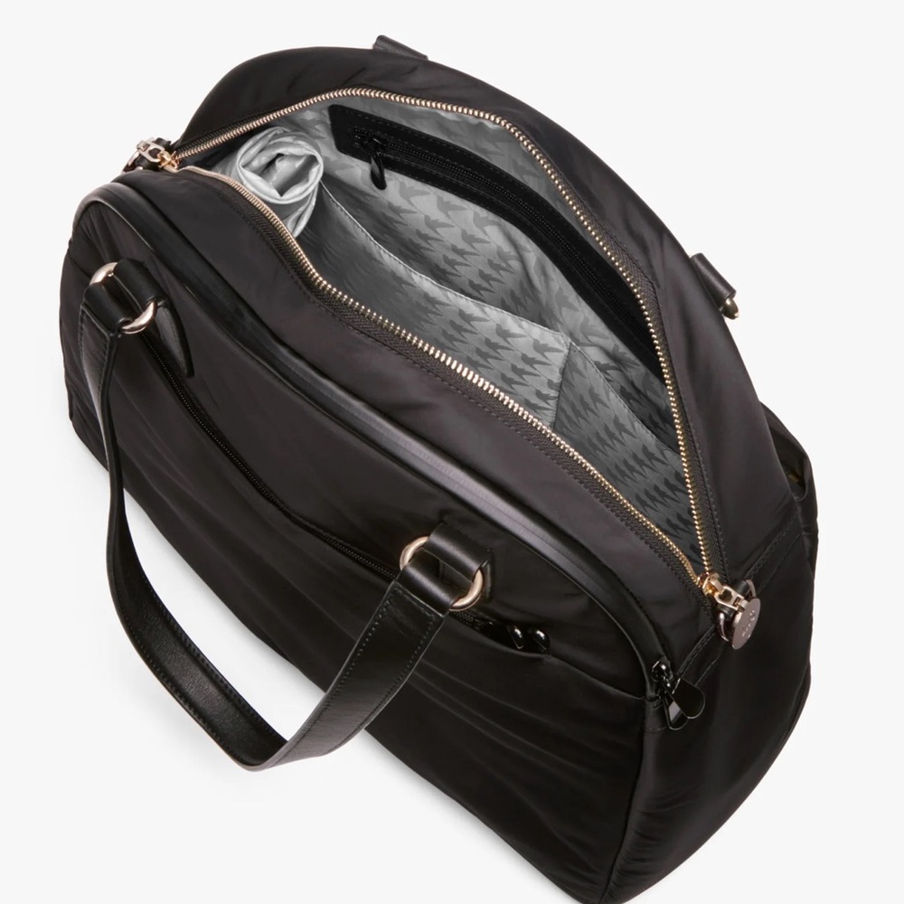 LO and Sons OG2 Travel bag Large black with silver interior laptop personal item